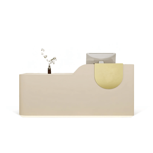 Furnavo Small Lacquered Reception Desk – Compact Checkout Counter for Hotels, Beauty Salons & Retail Stores