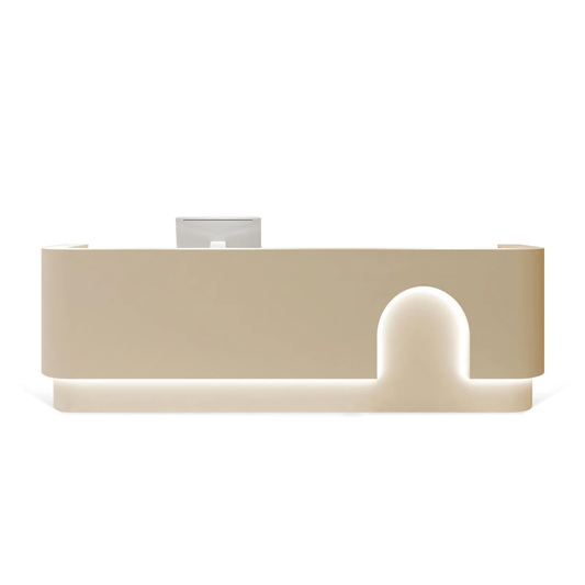 Furnavo Minimalist Lacquered Salon Store Checkout Reception Desk