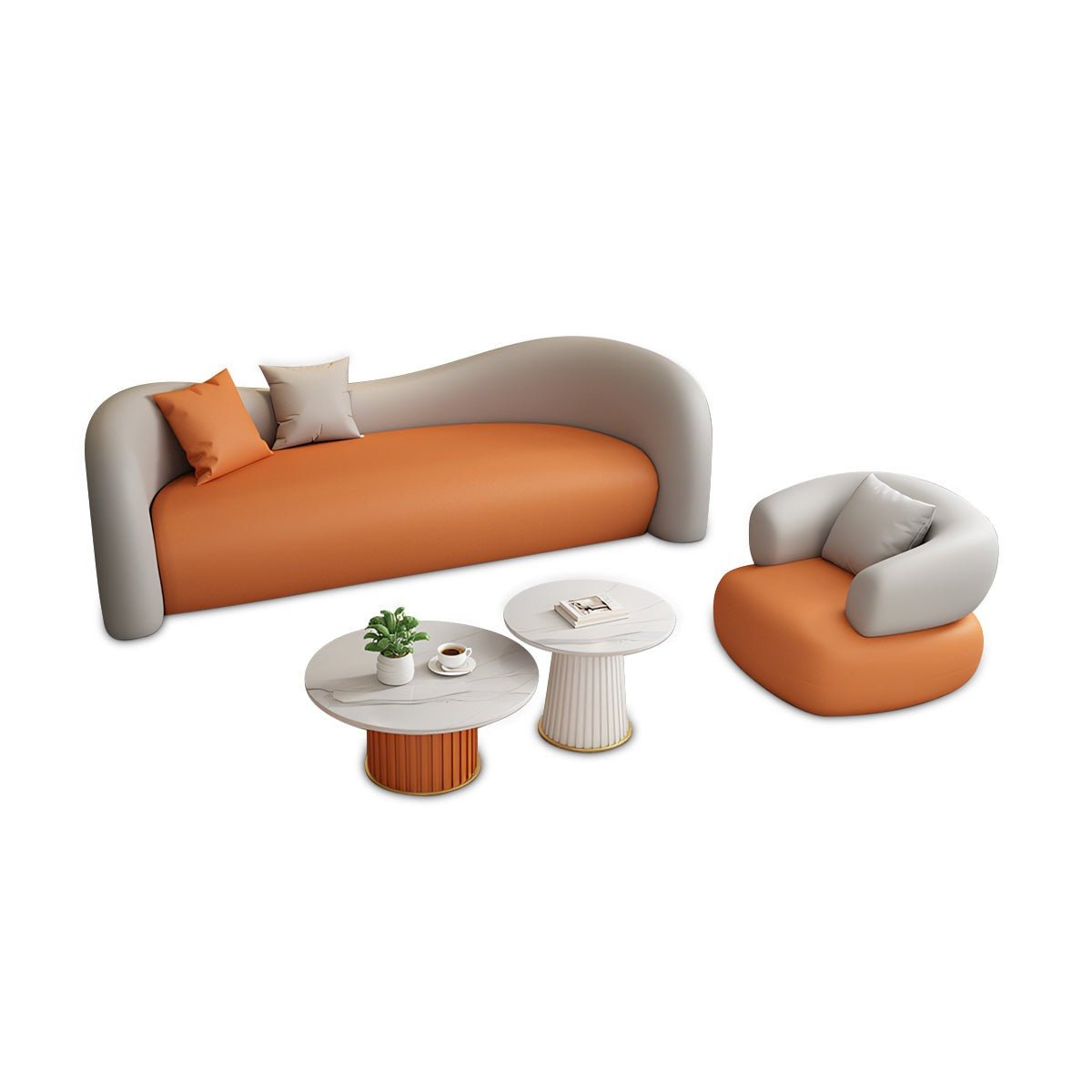 Furnavo Curved Lounge Sofa Set for Reception Areas