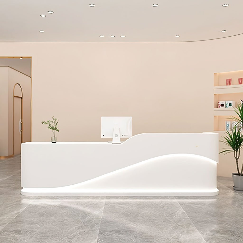 Furnavo Fashionable Reception Desk – Modern Checkout Counter for Salons & Institutions