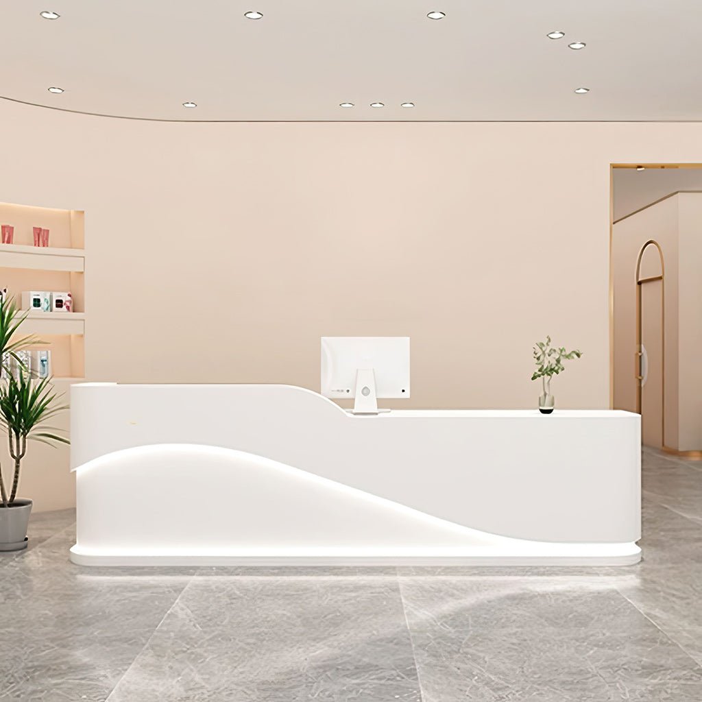 Furnavo Fashionable Reception Desk – Modern Checkout Counter for Salons & Institutions
