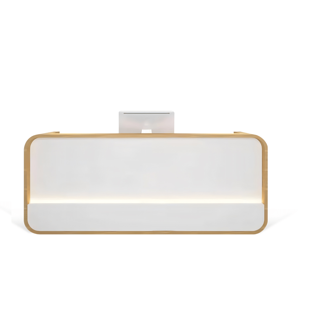 Furnavo Modern Simple Curved Store Company Checkout Reception Desk