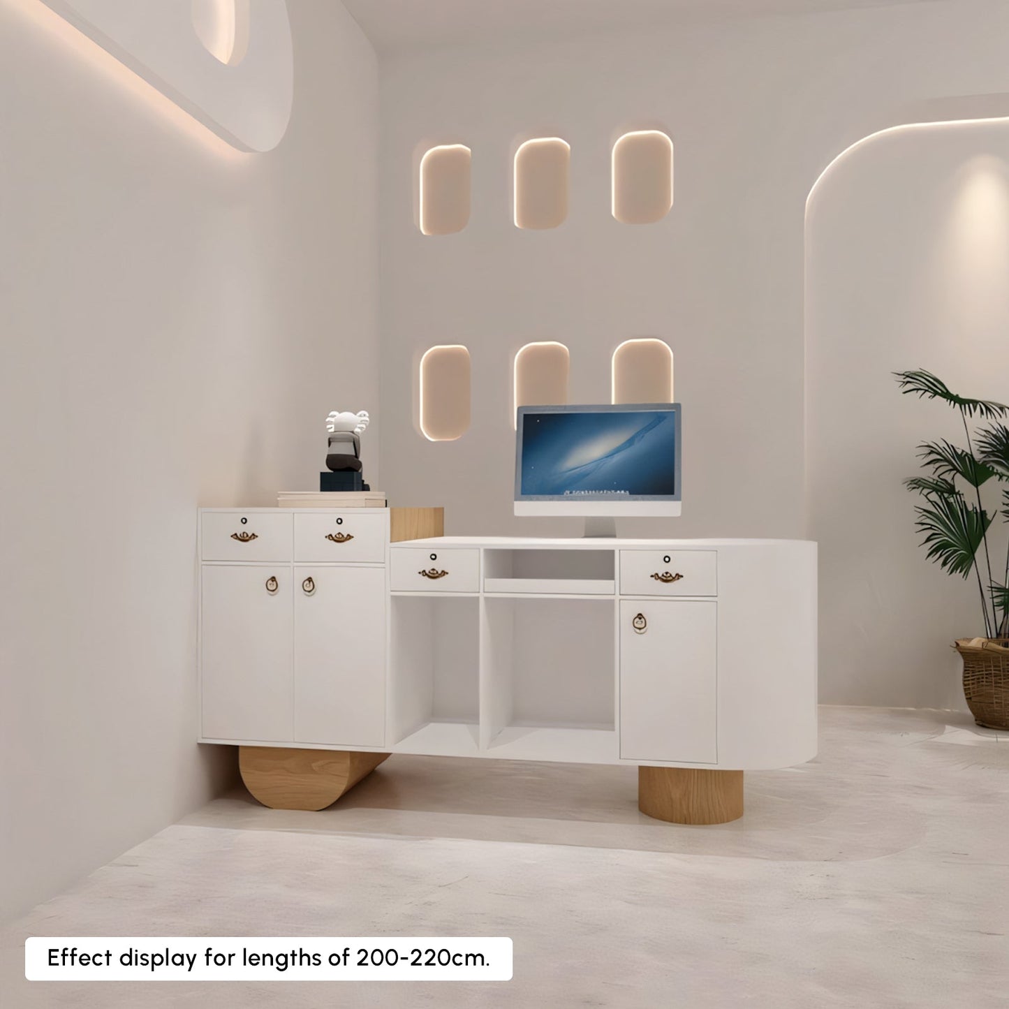 Furnavo Modern Simple Salon Store Checkout Counter Reception Desk