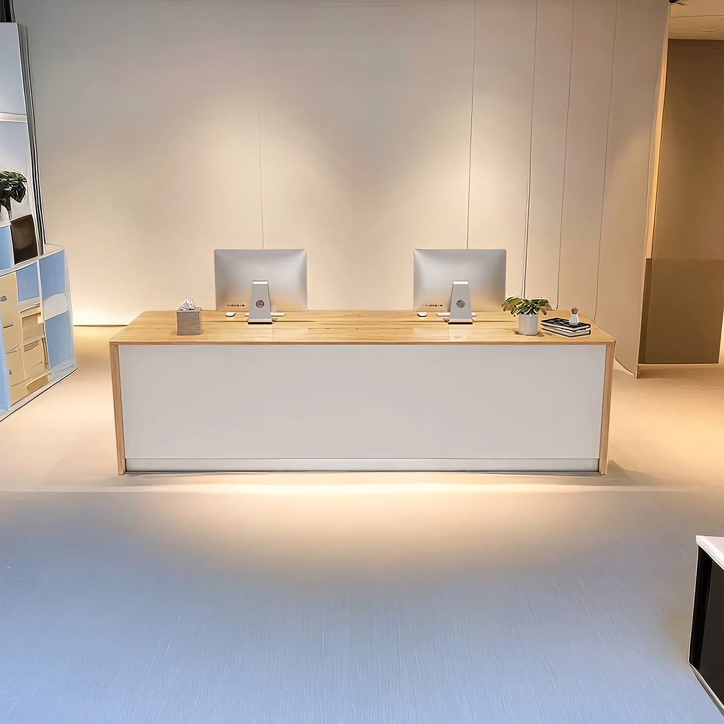 Furnavo Premium Hotel Checkout Counter Office Shop Reception Desk