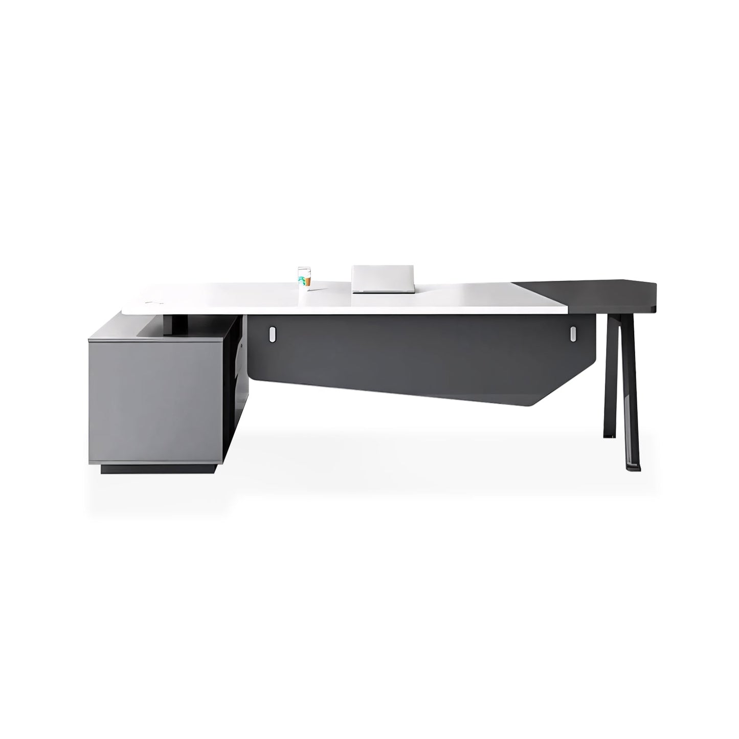 Furnavo Boss Supervisor Manager Desk – Refined Office Desk with Cabinet