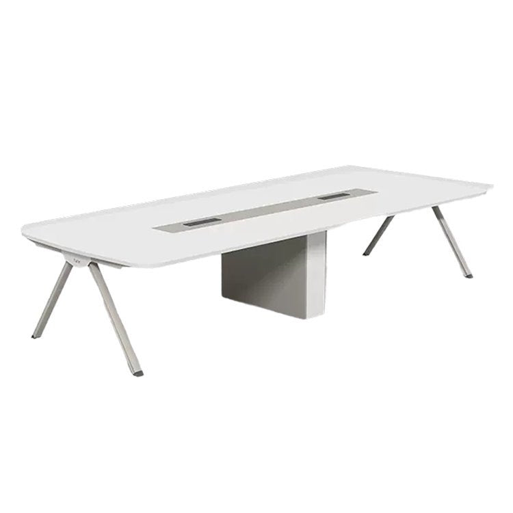 Furnavo Simple Conference Table & Chairs – Modern Meeting Set