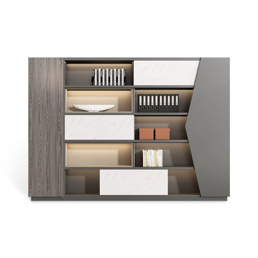 Furnavo Sleek Stylish Office Cabinet – Modern Wooden Storage for Workspace