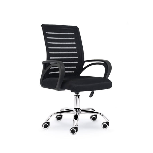 Furnavo Ergonomic Mesh Mid Back Computer Chair Black