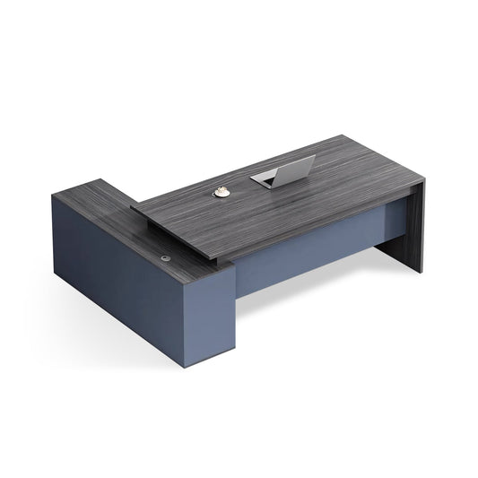 Furnavo Office Executive Desk & Chair Set – Work Desk with Storage Cabinet