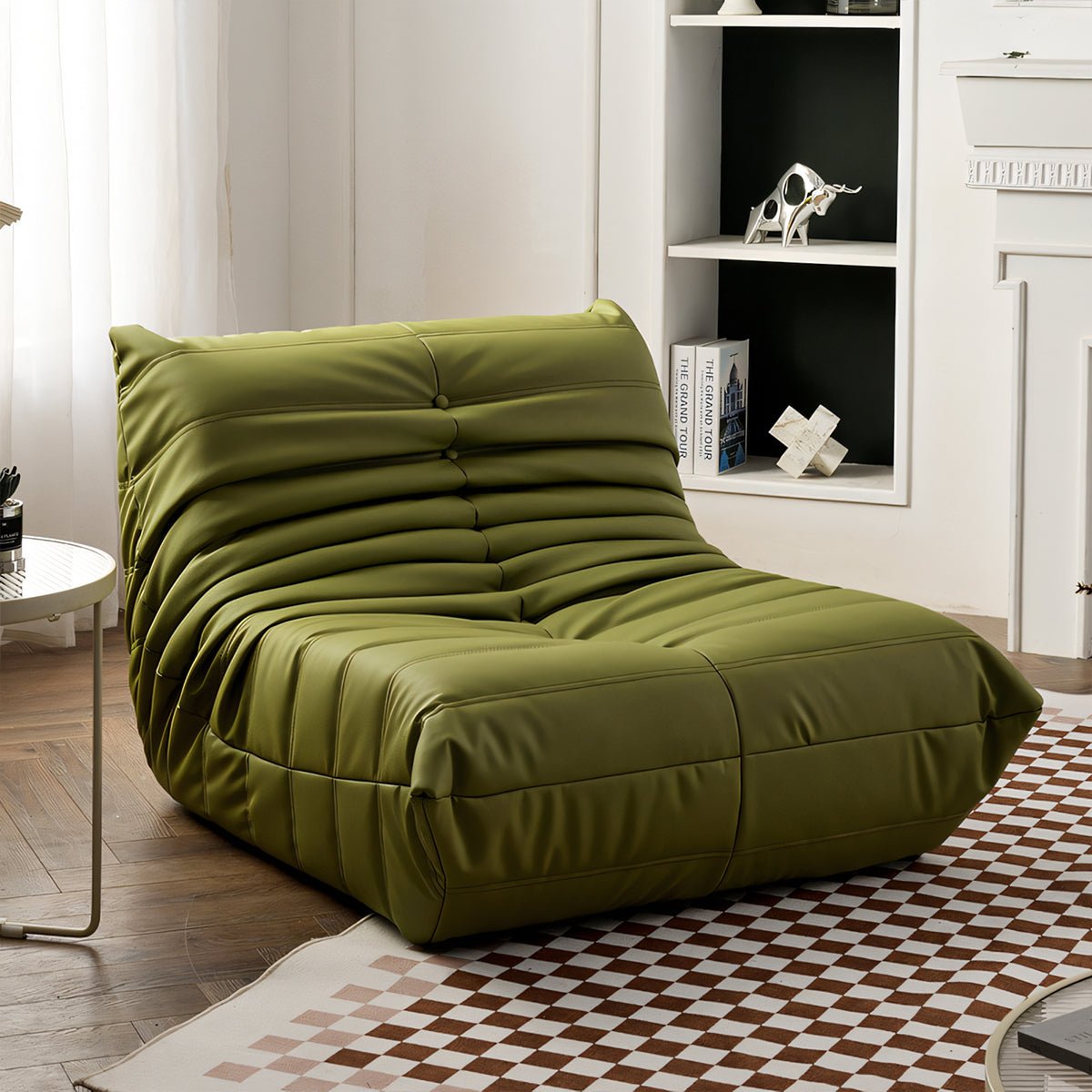 Furnavo Tatami-Style Single Sofa with Caterpillar Design