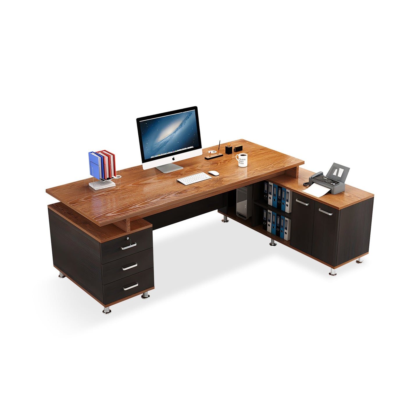Furnavo Minimalist Modern Executive Desk – Clean Office Workstation