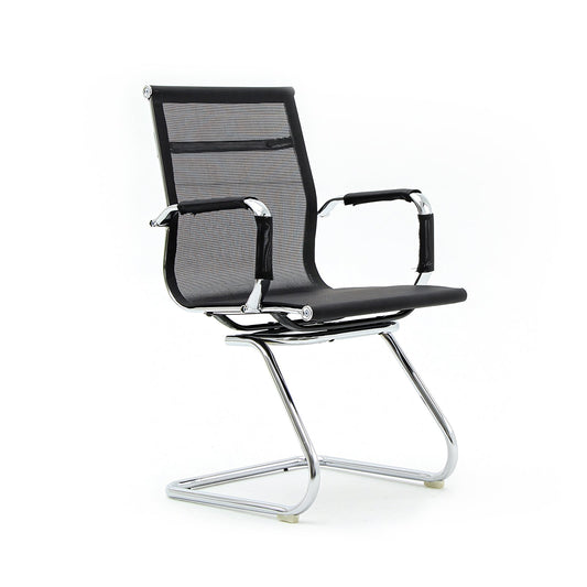 Furnavo Black Mesh Office Chair – Classic Ergonomic Staff Chair with Breathable