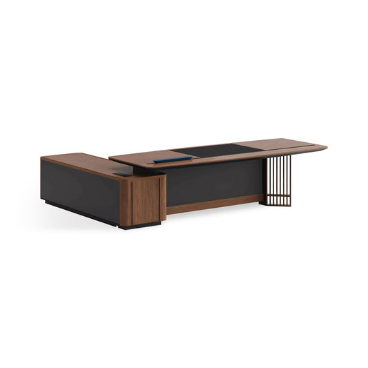 Furnavo L-Shape Executive Office Desk – Refined Modern Work Table