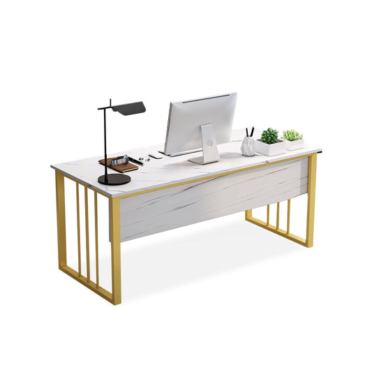 Furnavo Executive Desk with Cabinet – Office & Home Workstation