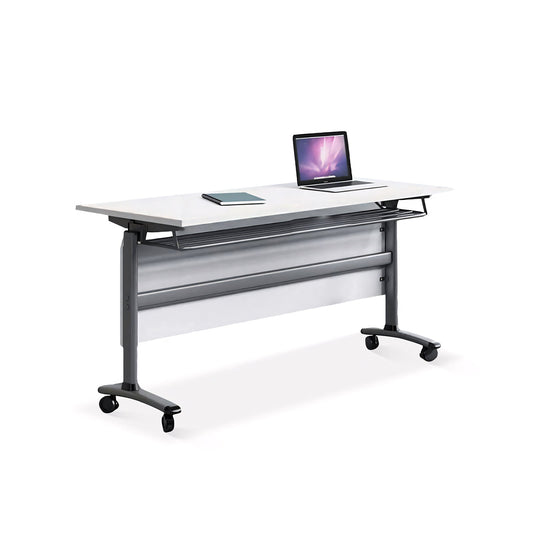 Furnavo Foldable Conference & Training Table with Wheels – Flip-Top Mobile Office Desk