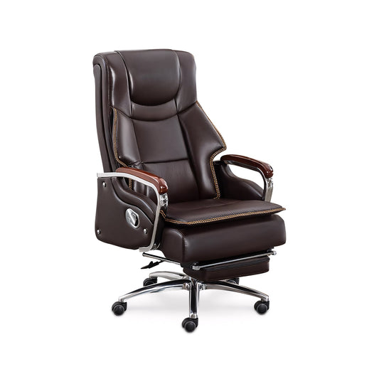 Furnavo Leather Boss Reclining Lift Swivel Office Chair