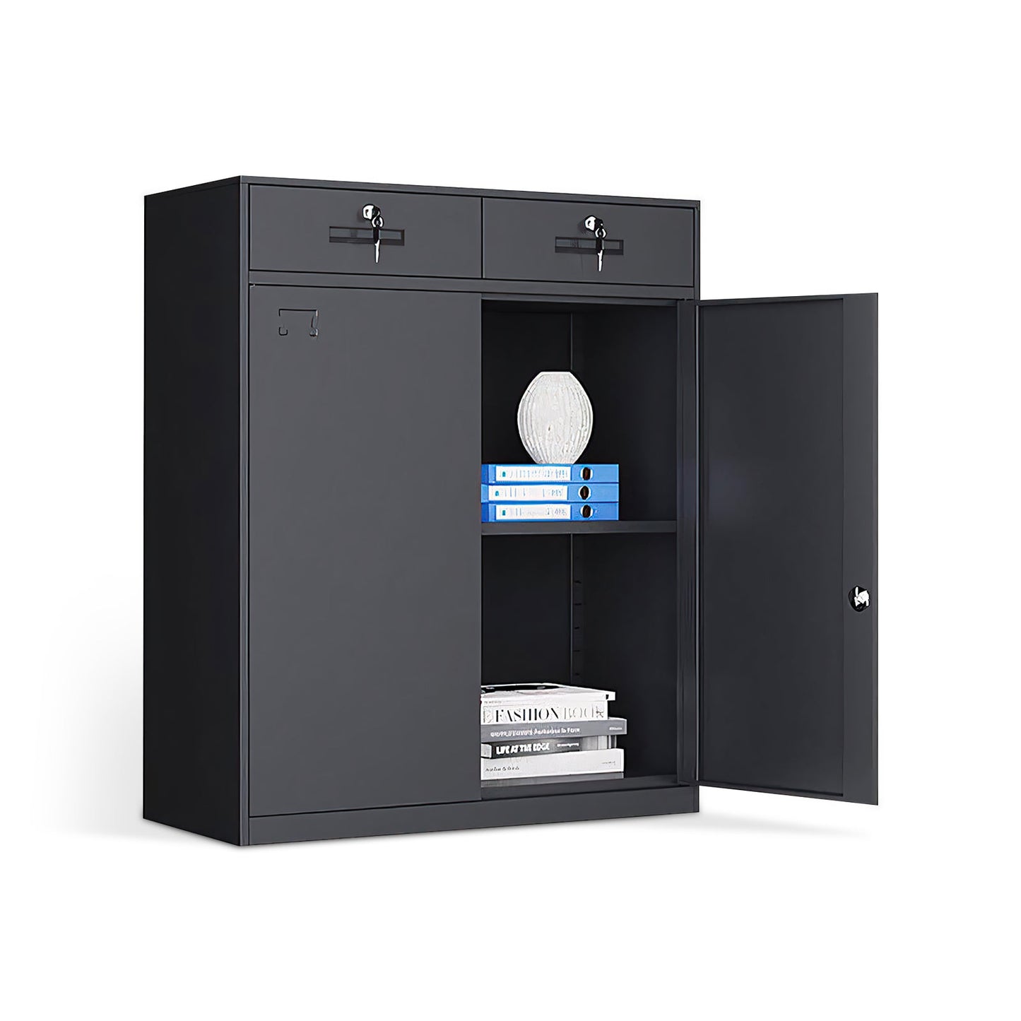 Furnavo Classic Office Storage Cabinet – Modern Filing Cupboard with Doors
