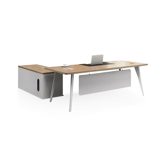 Furnavo President Executive Desk – Office Workstation with Front Board Panel