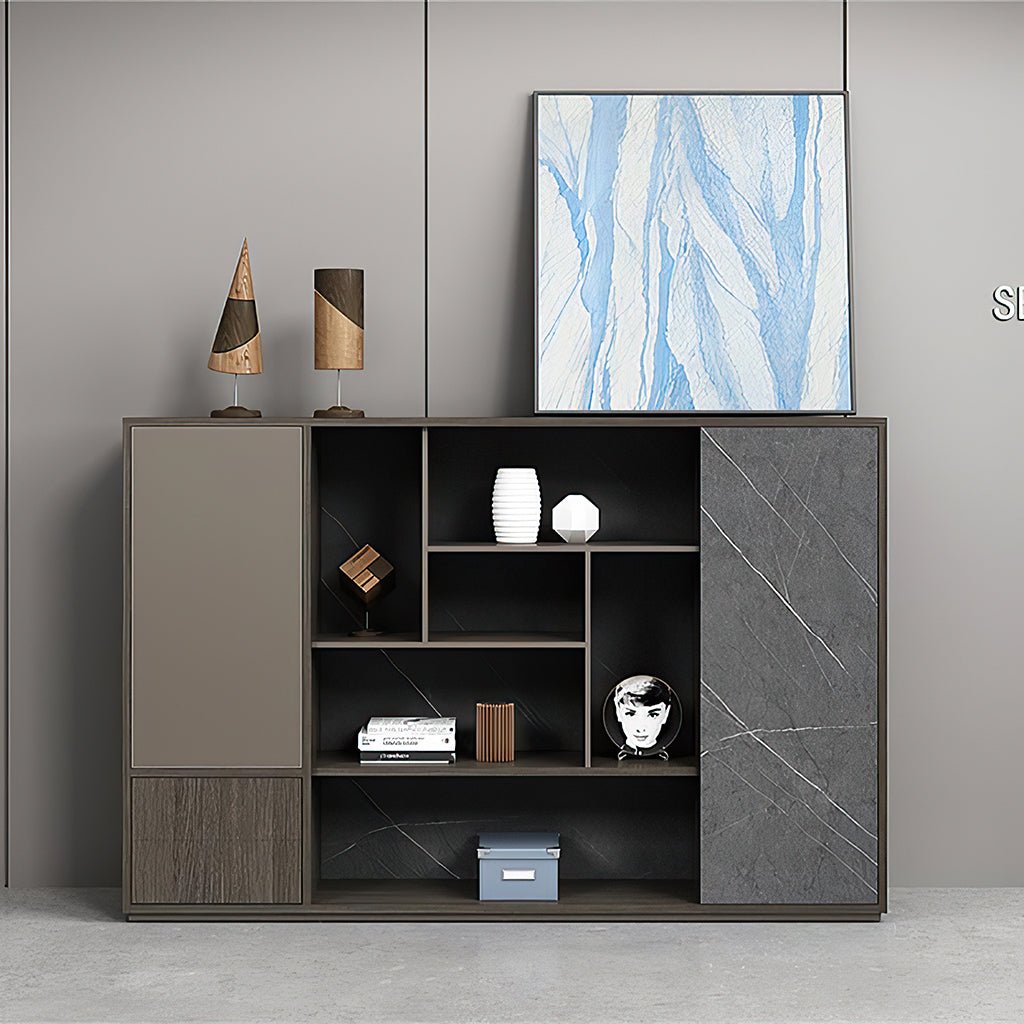 Furnavo Chic Office Storage Cabinet – Modern Wooden Organizer for Workspaces