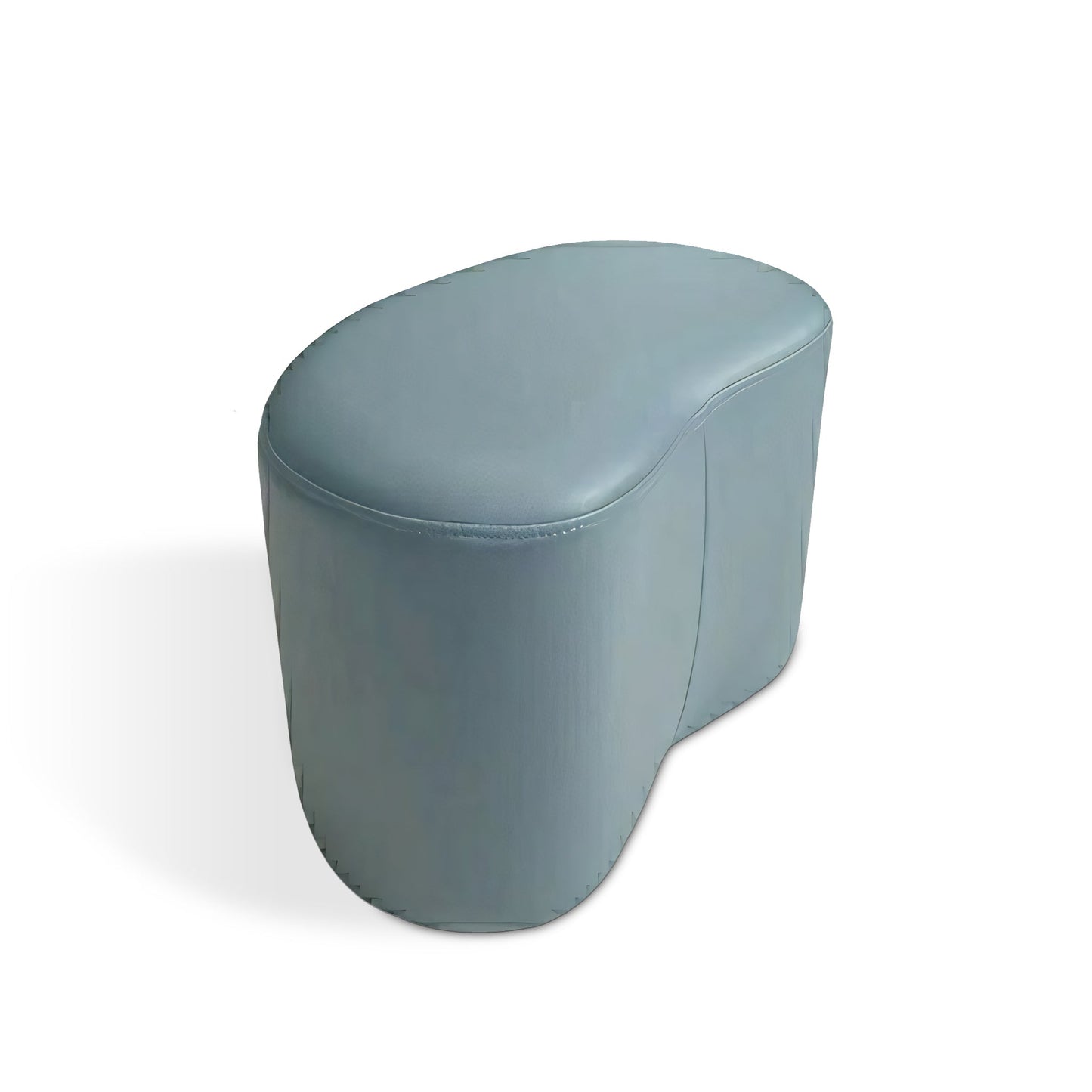 Furnavo Crescent Low Stool with Tech-Fabric Upholstery