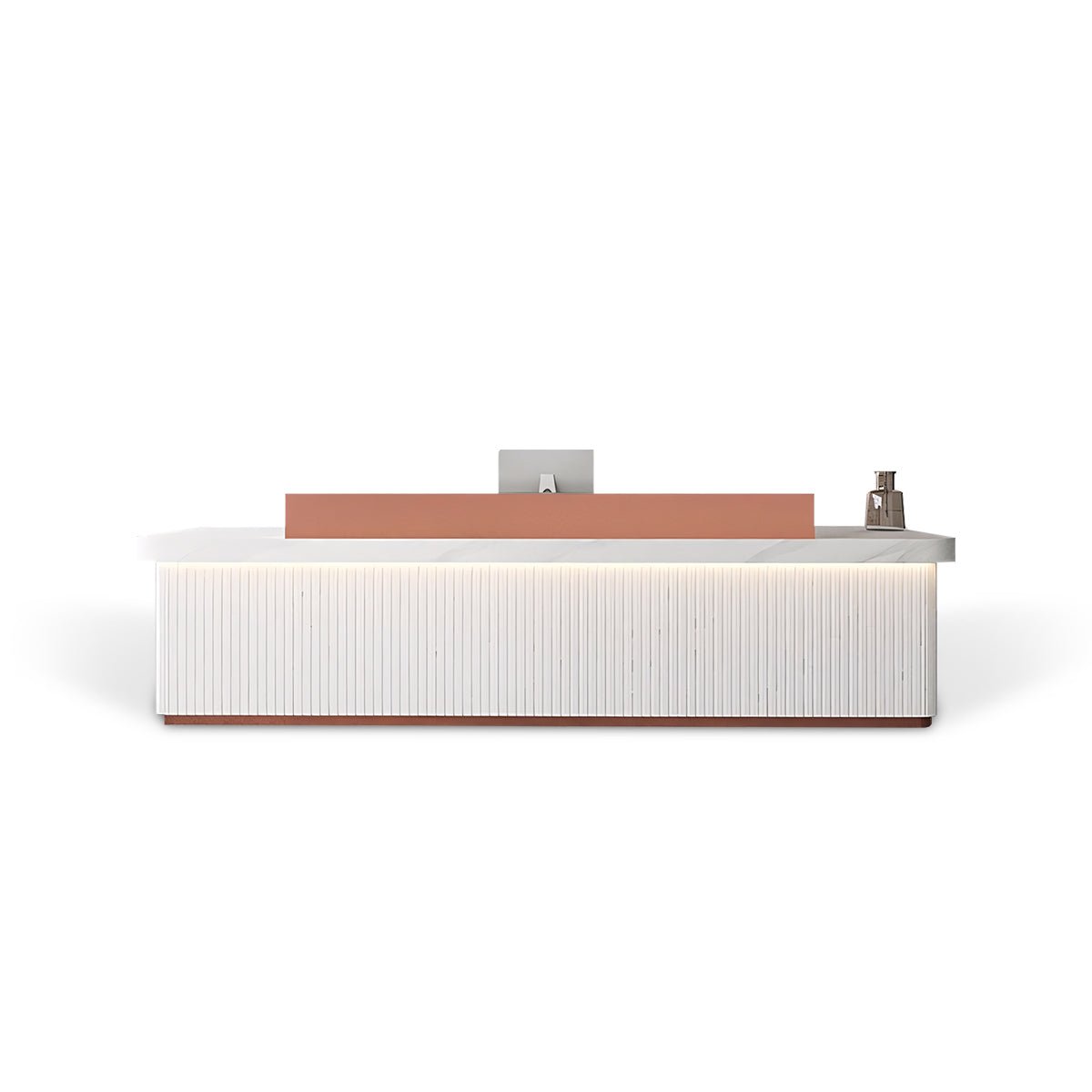 Furnavo Fully Assembled LED Minimalist Checkout Counter Desk