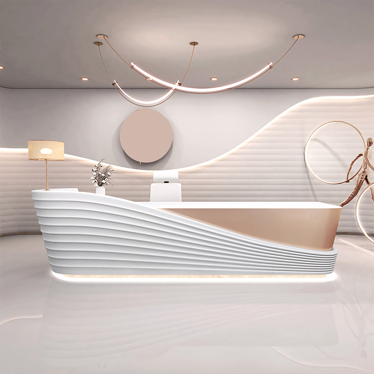 Furnavo Chic Hair Salon Fashion Store Clinic Reception Desk