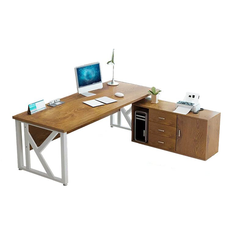 Furnavo Wooden Modern Boss Desk – Simple President Manager Workstation