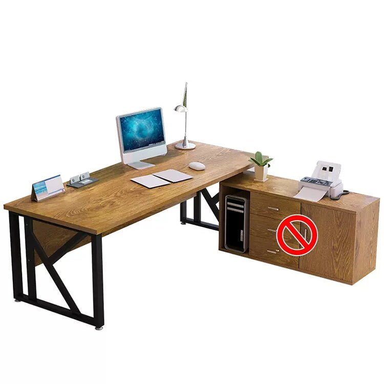 Furnavo Wooden Modern Boss Desk – Simple President Manager Workstation