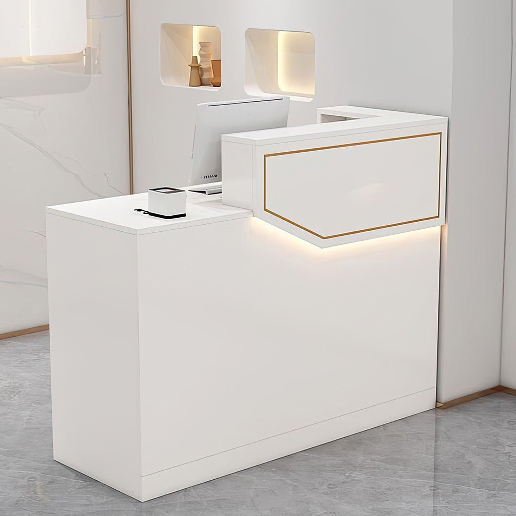 Furnavo Simple Reception Desk – Compact Checkout Counter for Salons, Stores & Restaurants