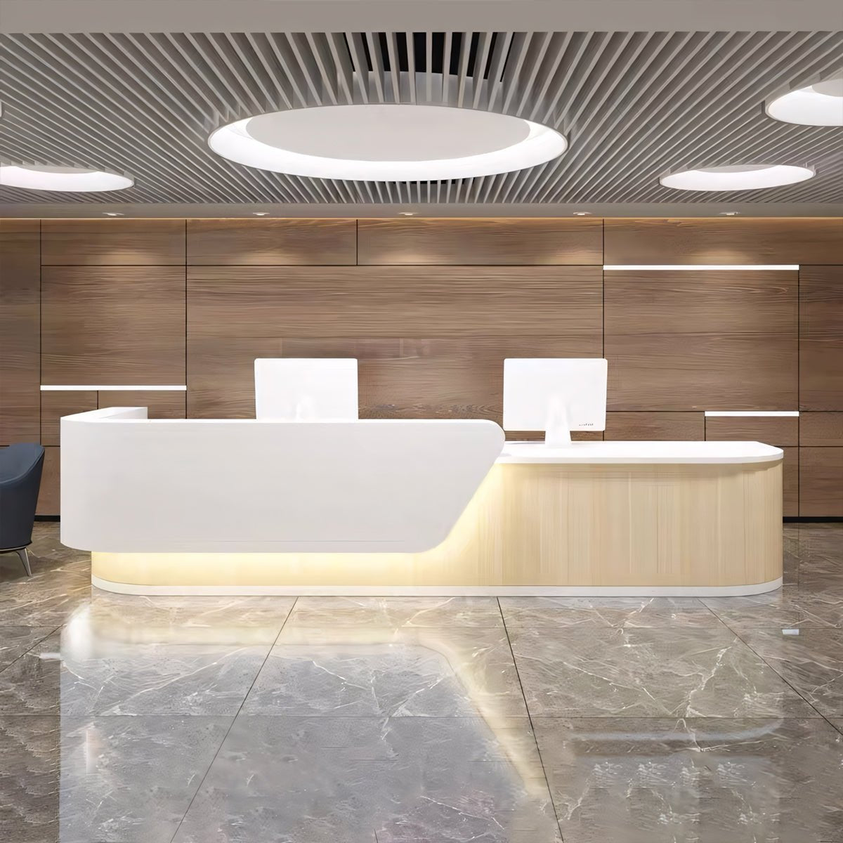 Furnavo Redefined Lacquered Bar Salon Hospital Company Reception Desk