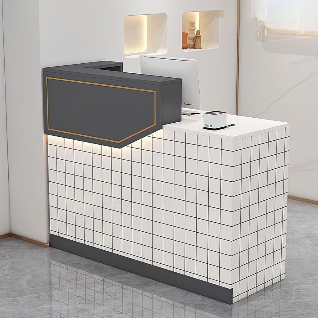 Furnavo Simple Reception Desk – Compact Checkout Counter for Salons, Stores & Restaurants