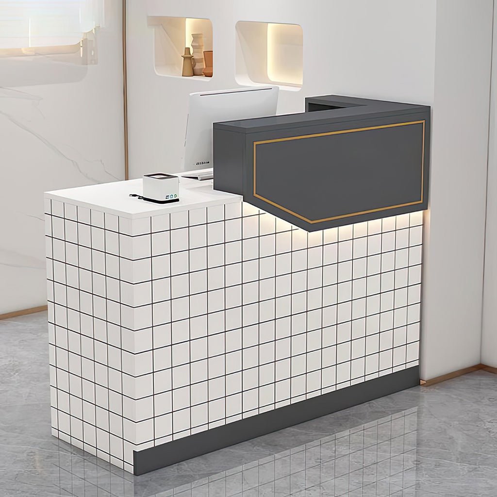 Furnavo Simple Reception Desk – Compact Checkout Counter for Salons, Stores & Restaurants