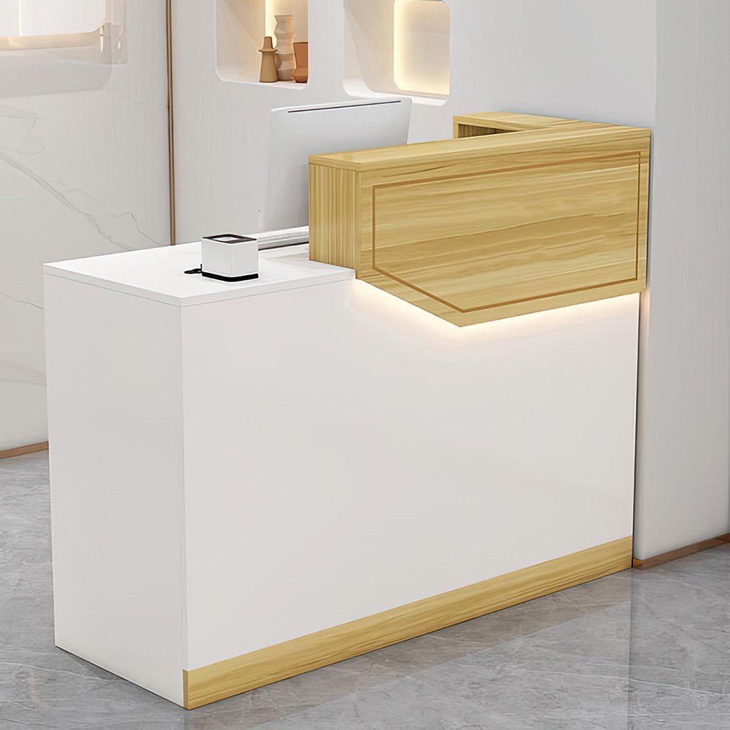 Furnavo Simple Reception Desk – Compact Checkout Counter for Salons, Stores & Restaurants