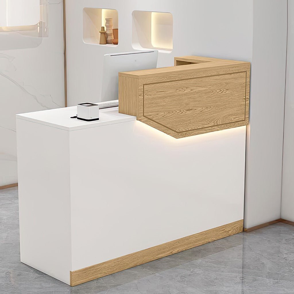 Furnavo Simple Reception Desk – Compact Checkout Counter for Salons, Stores & Restaurants