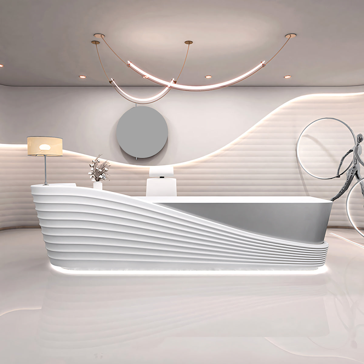 Furnavo Chic Hair Salon Fashion Store Clinic Reception Desk