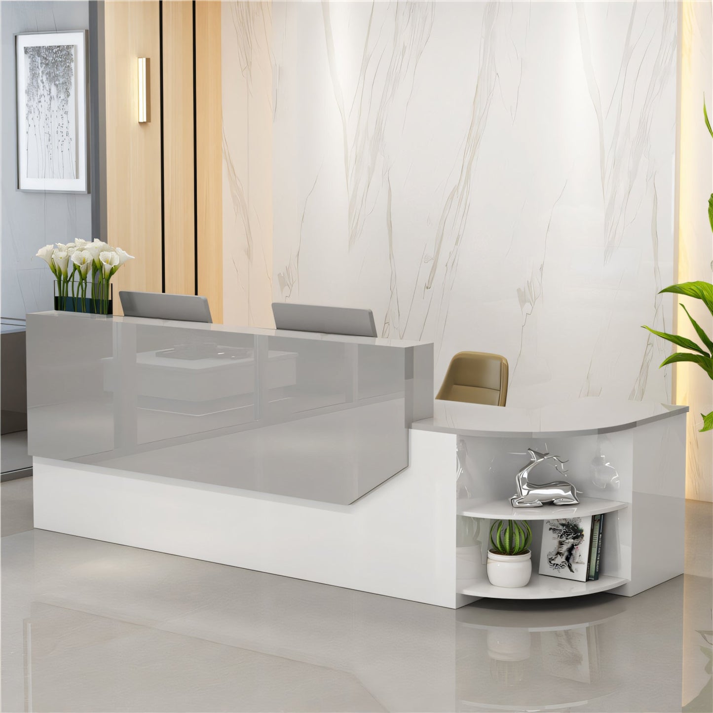 Furnavo Classic Salon Office Shop Store Institution Reception Desk