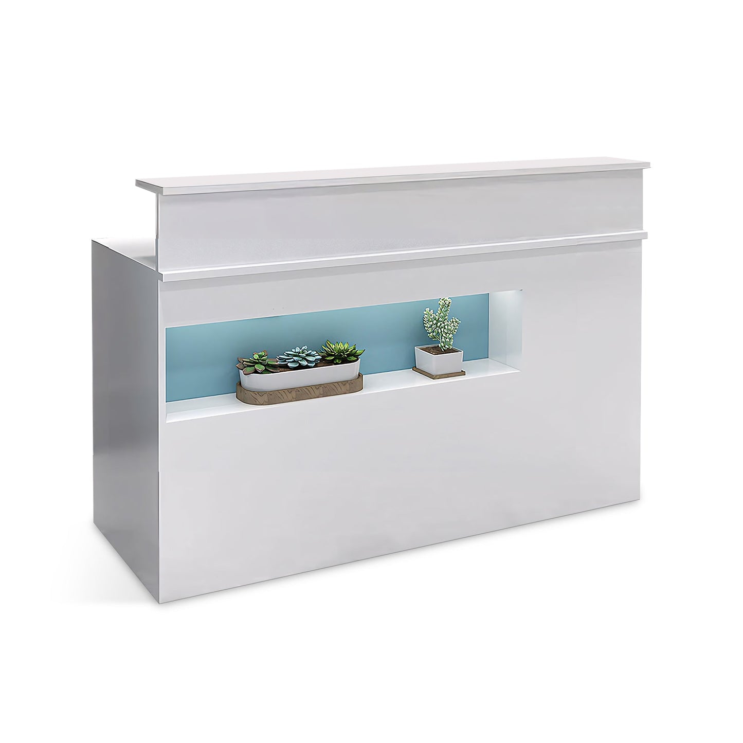 Furnavo Chic Reception Desk – Modern Cashier Counter & Checkout Front for Shops & Salons