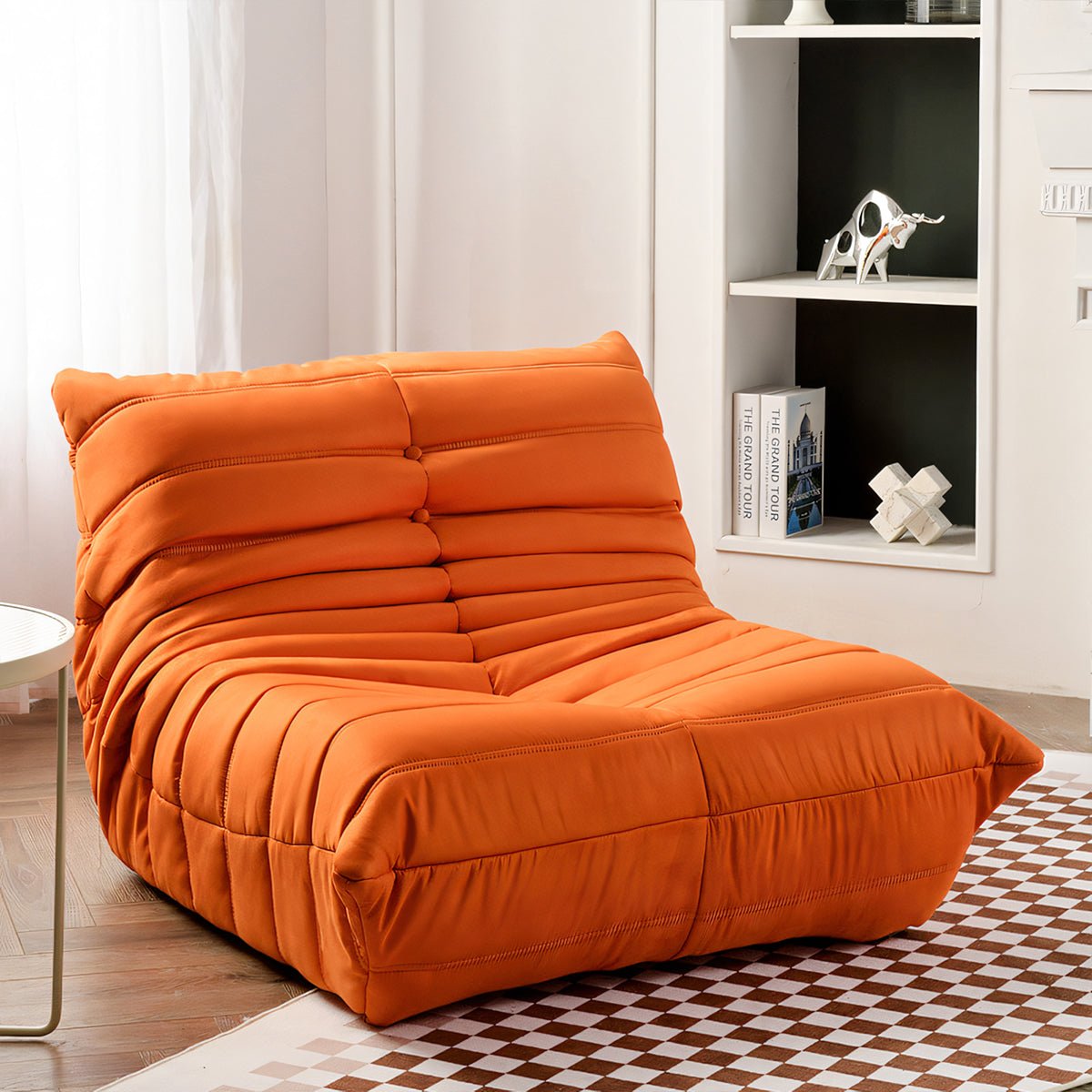 Furnavo Tatami-Style Single Sofa with Caterpillar Design