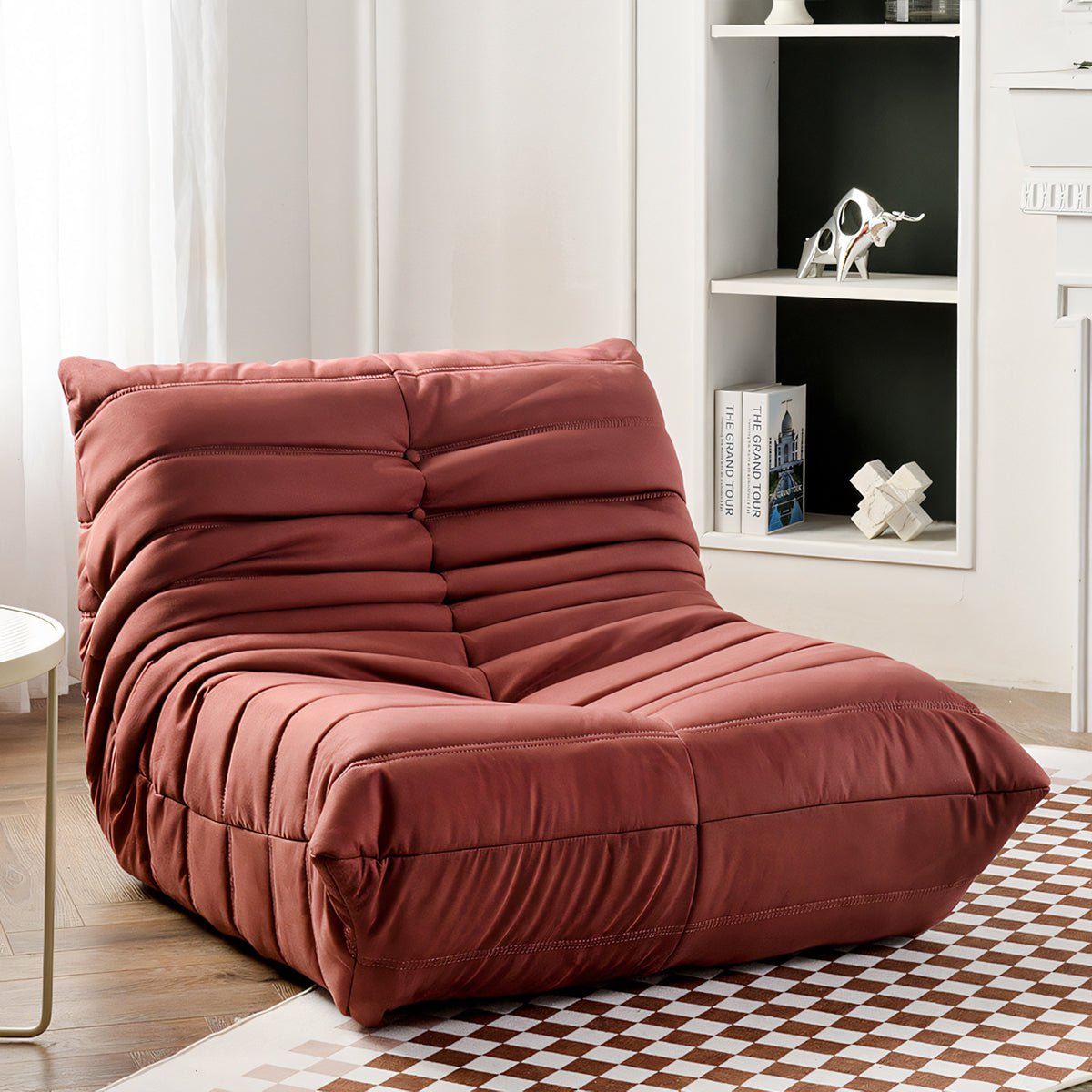 Furnavo Tatami-Style Single Sofa with Caterpillar Design
