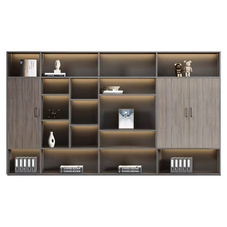 Furnavo Minimalist Executive Office Desk – Workstation with Dual Cabinets