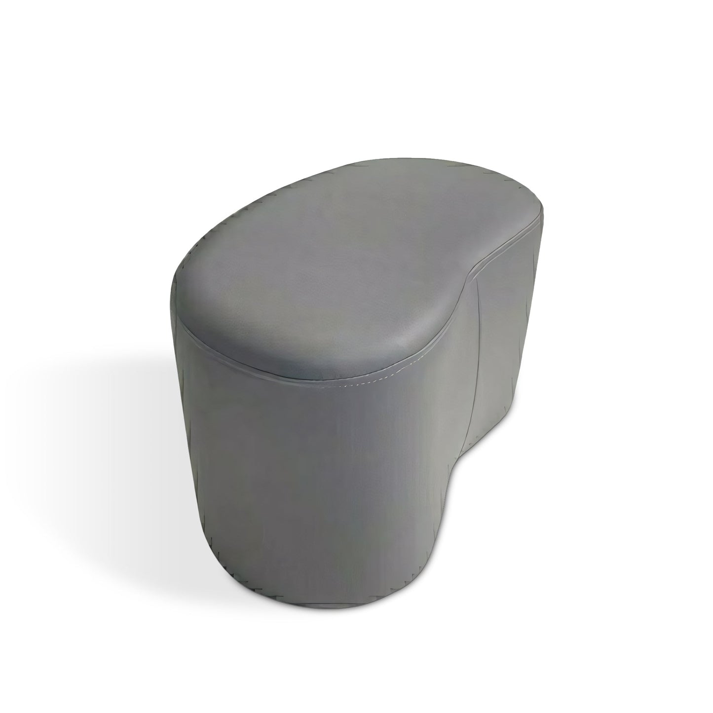 Furnavo Crescent Low Stool with Tech-Fabric Upholstery