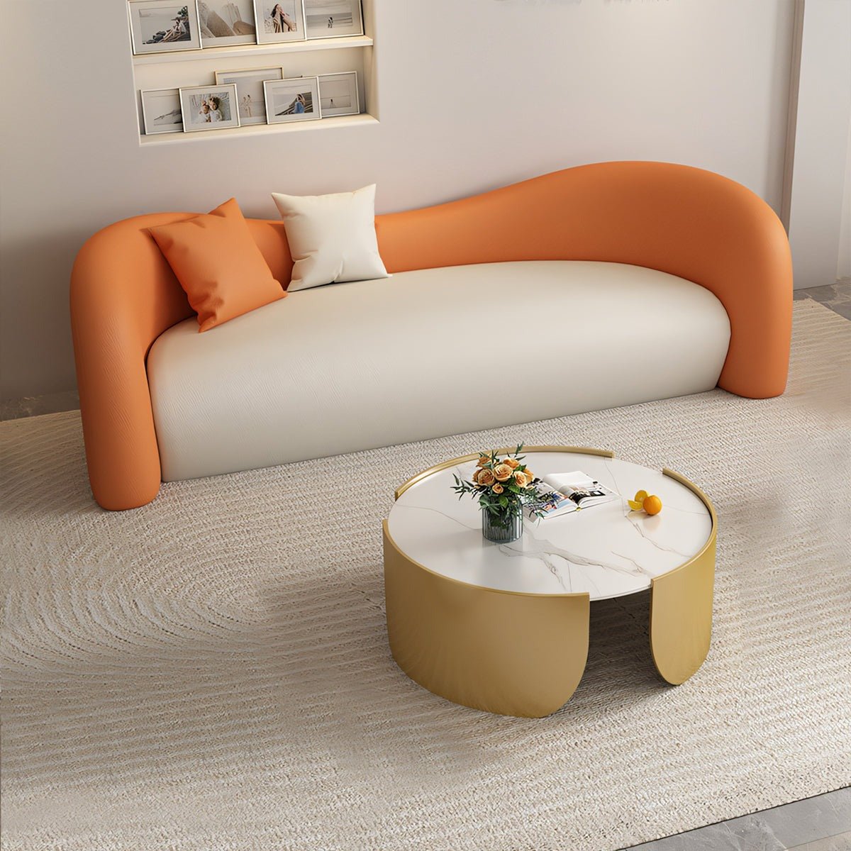 Furnavo Curved Lounge Sofa Set for Reception Areas