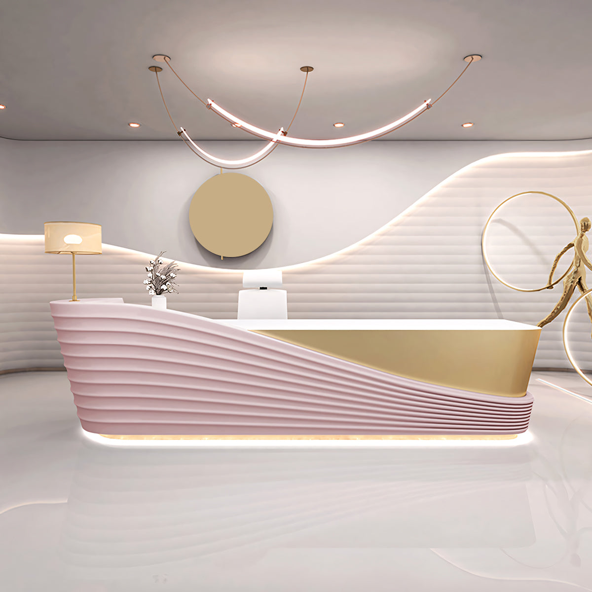 Furnavo Chic Hair Salon Fashion Store Clinic Reception Desk