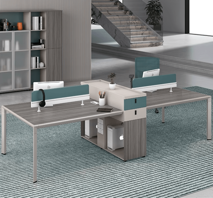 Furnavo L-Shaped Work Desk – Collaborative Office Setup for Individual & Team Use