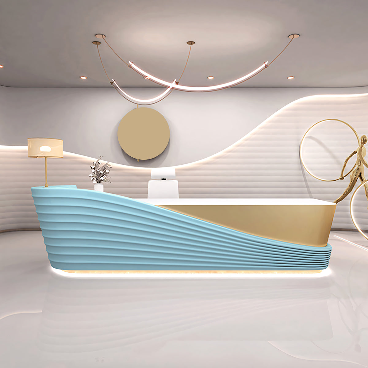 Furnavo Chic Hair Salon Fashion Store Clinic Reception Desk