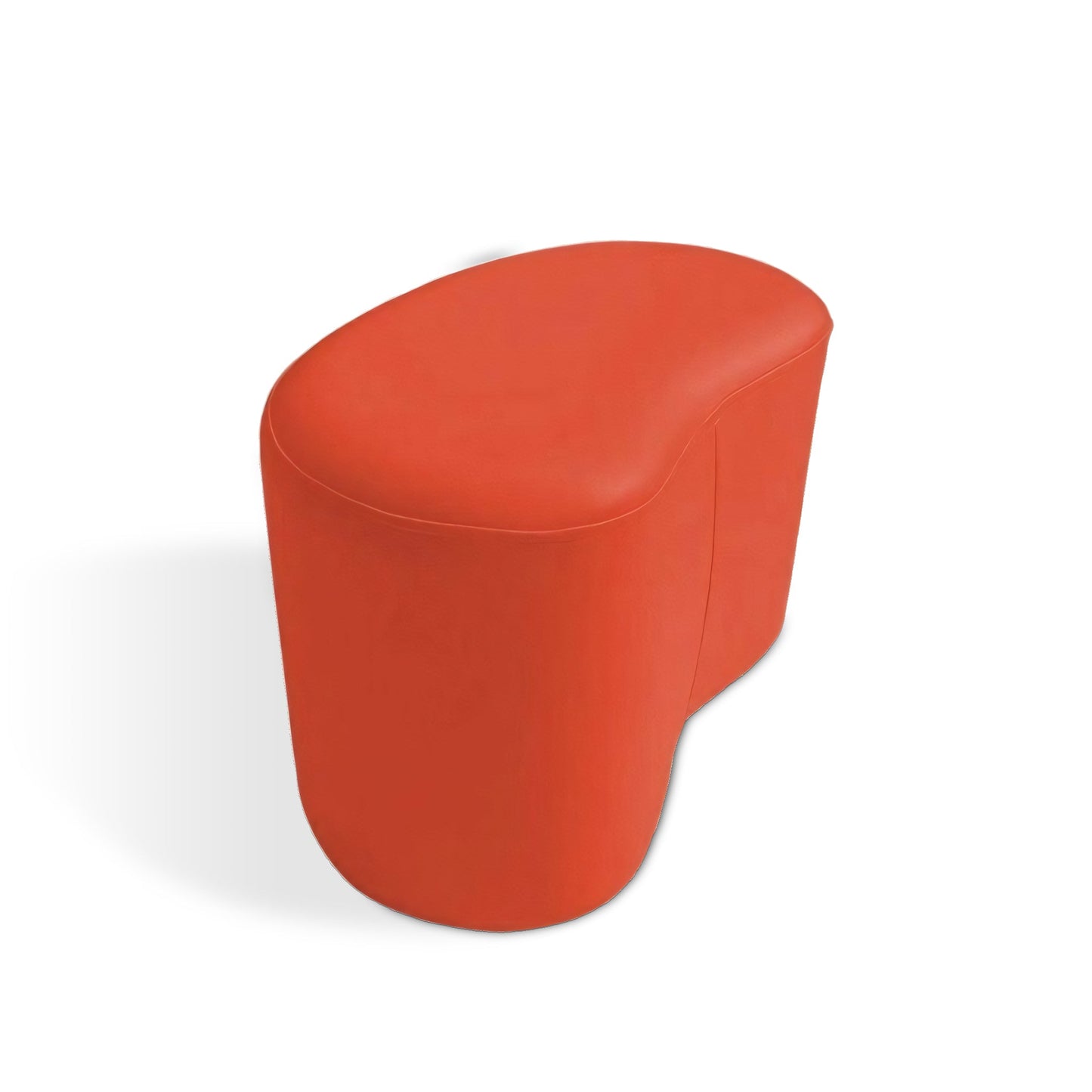 Furnavo Crescent Low Stool with Tech-Fabric Upholstery