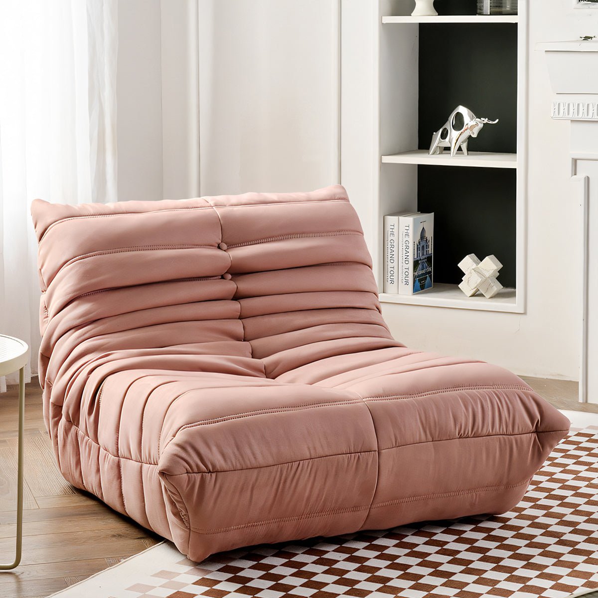 Furnavo Tatami-Style Single Sofa with Caterpillar Design