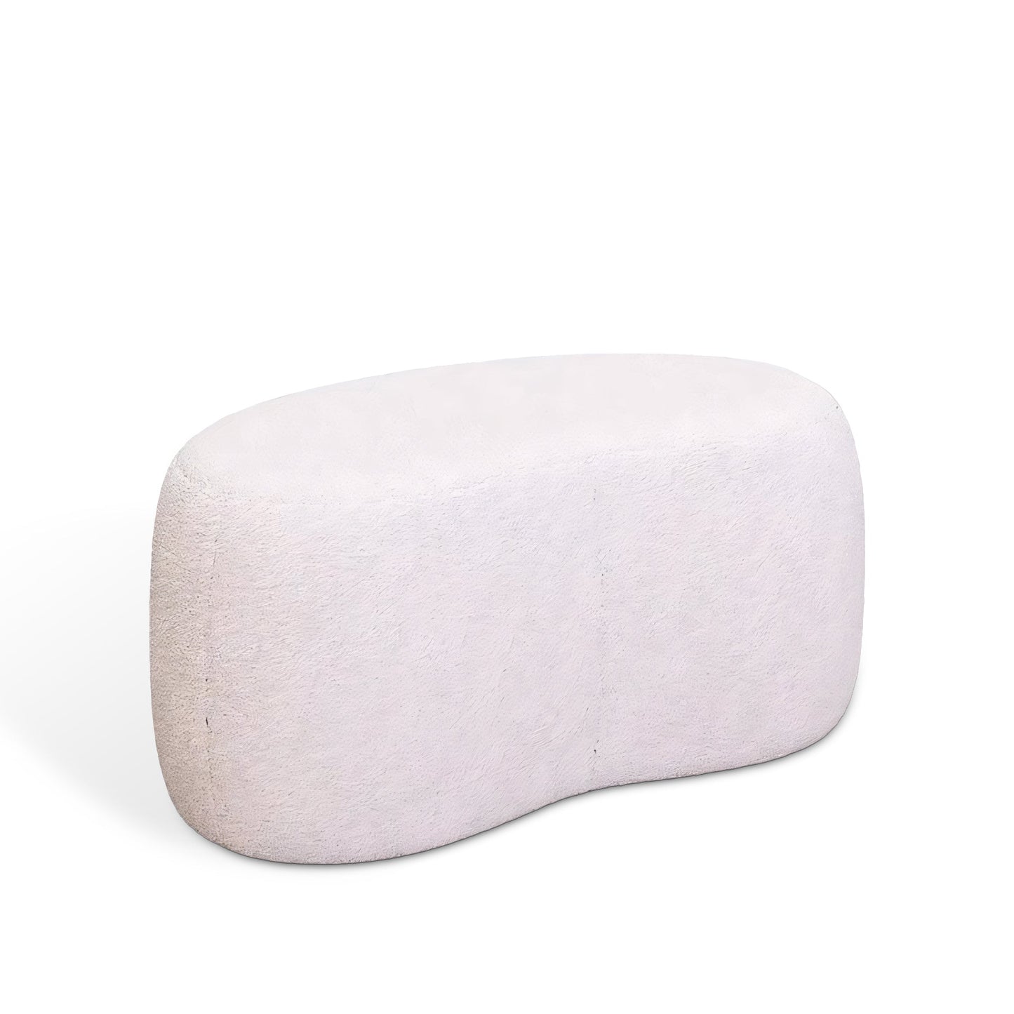 Furnavo Crescent Low Stool with Tech-Fabric Upholstery