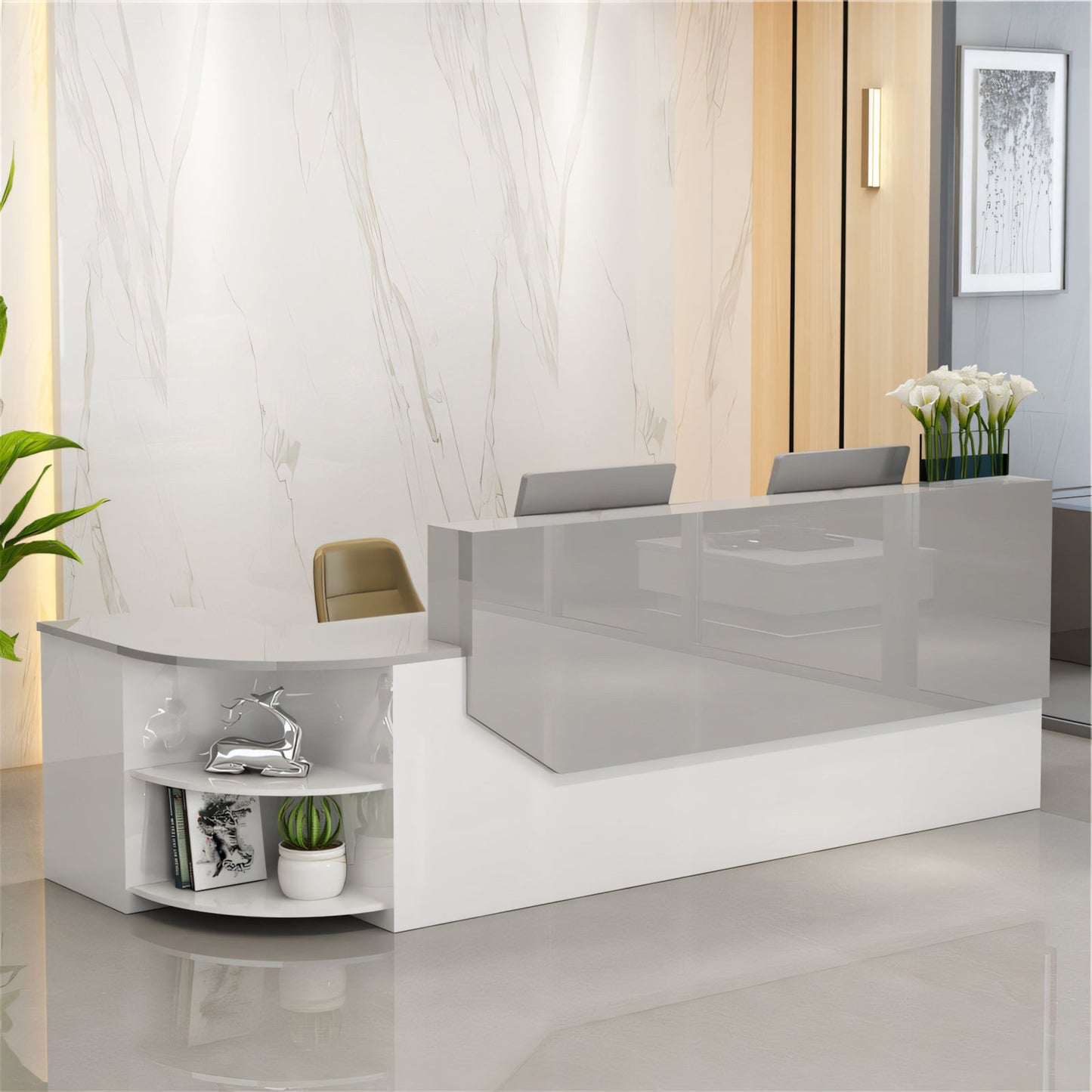 Furnavo Classic Salon Office Shop Store Institution Reception Desk