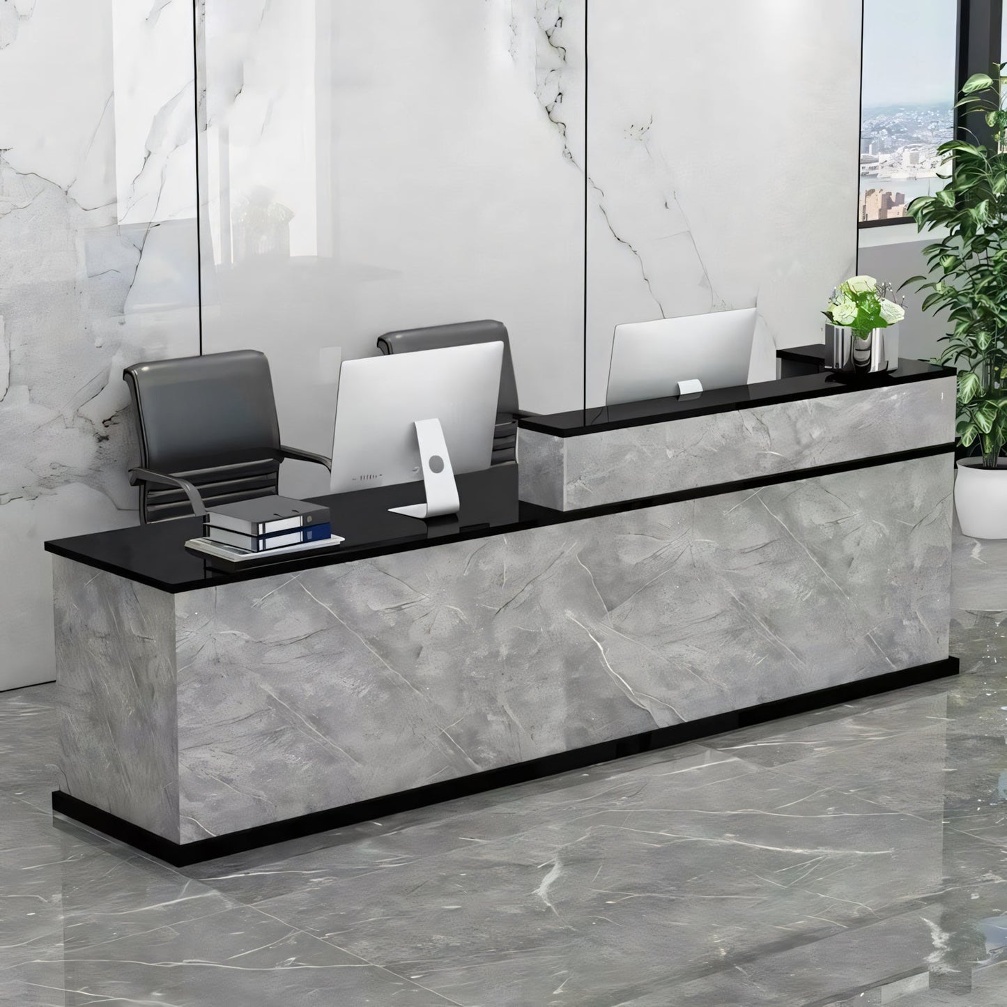 Furnavo Elegant Salon Office Shop Store Institution Reception Desk
